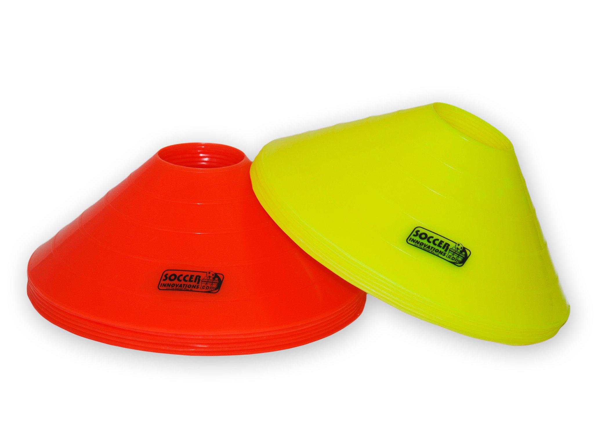 Innovations en matière de football, 12" Double-Thick Large Disc Cone Set by Soccer Innovations